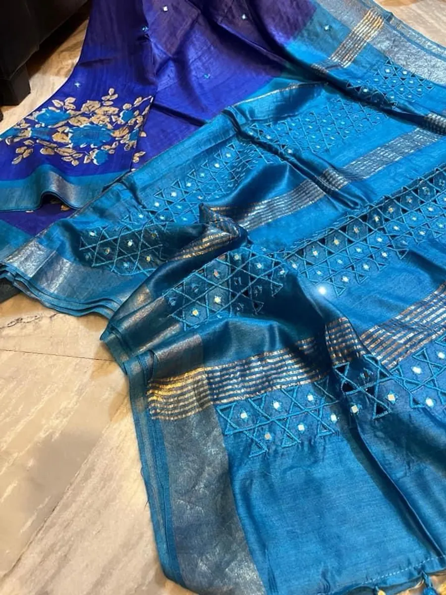 Pure Ghicha Tussar Silk Saree